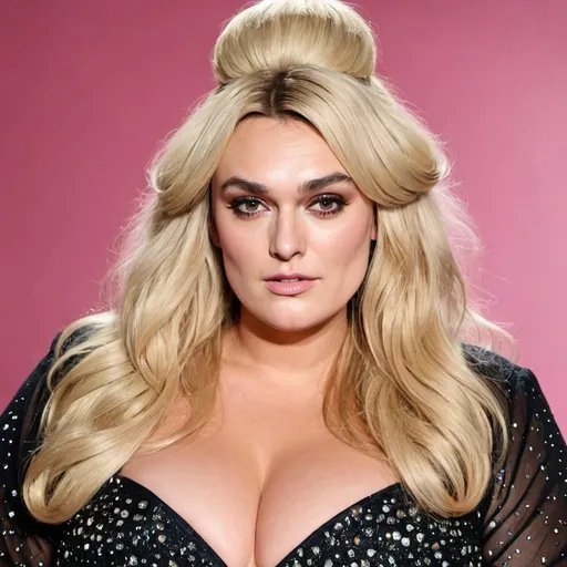 Prompt: Keira Knightley dressed as Gemma Collins