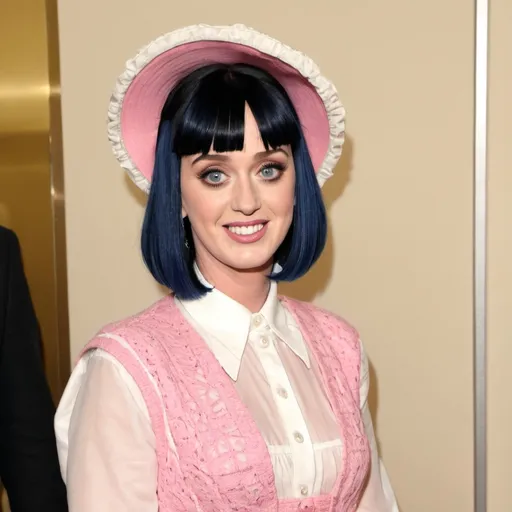 Prompt: katy perry dressed as shelley duvall