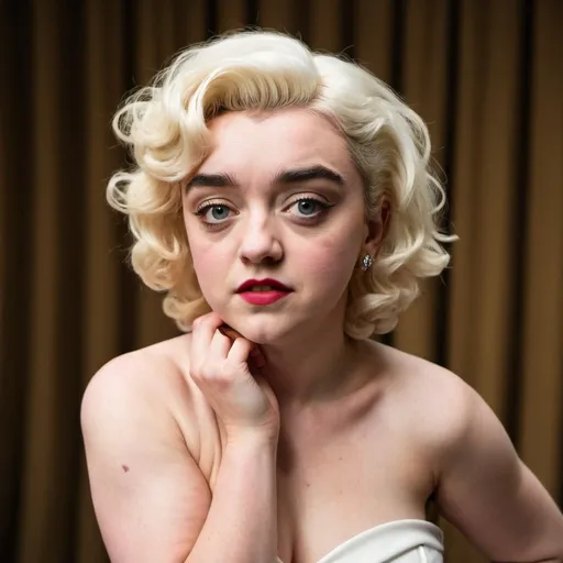 Prompt: Maisie Williams dressed as marilyn monroe