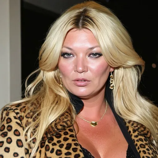 Prompt: Kate Moss dressed as Gemma Collins