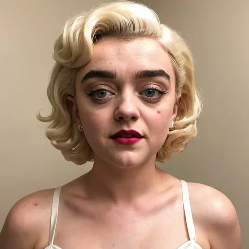 Prompt: Maisie Williams dressed as marilyn monroe