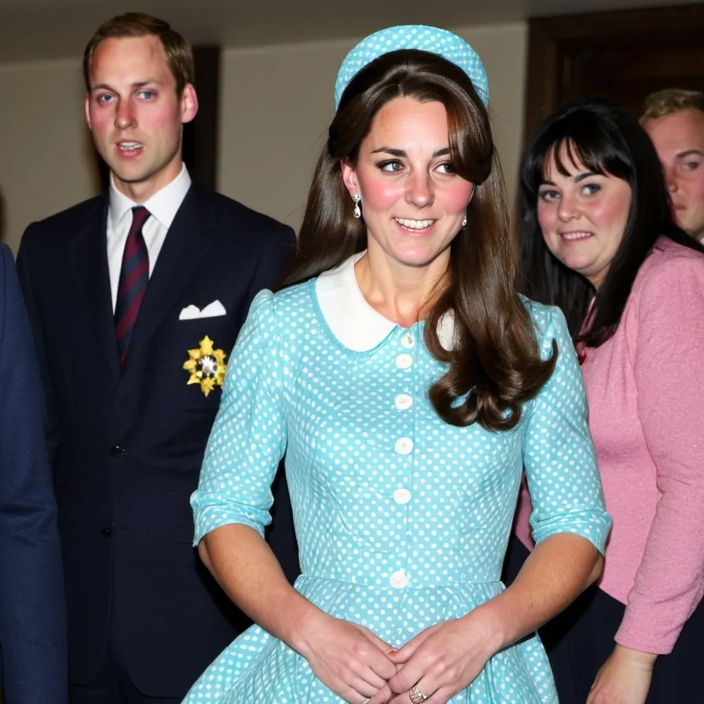 Prompt: kate middleton dressed as Tracy Turnblad 
