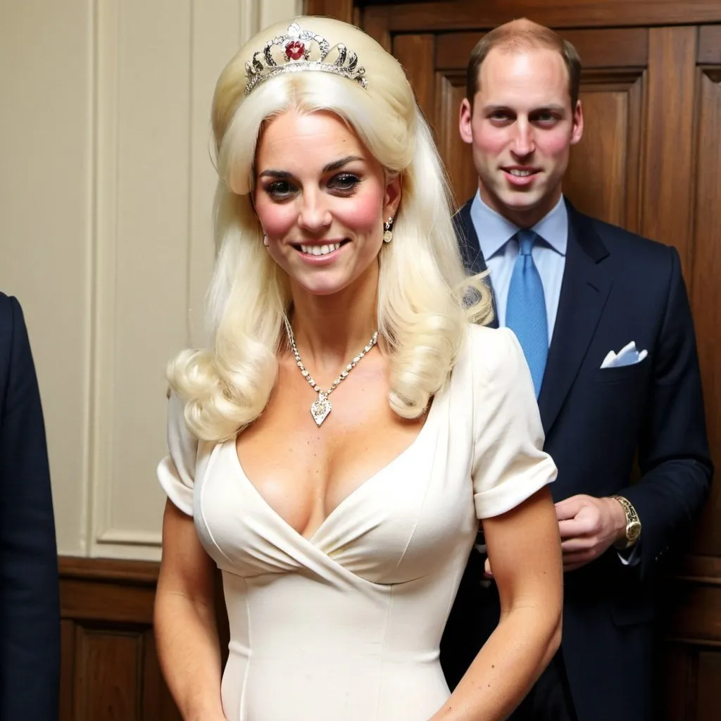 Prompt: kate middleton dressed as anna nicole smith