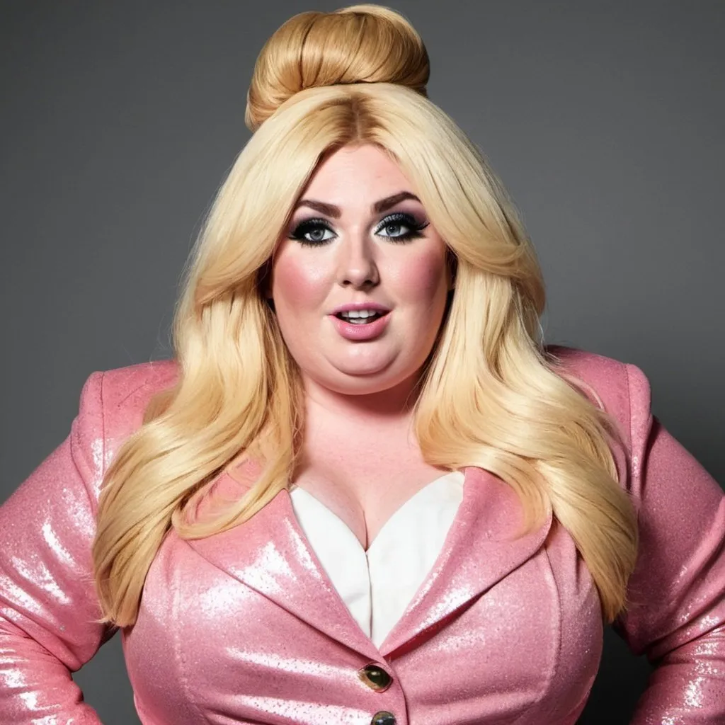 Prompt: Karen Gillan dressed as Gemma Collins