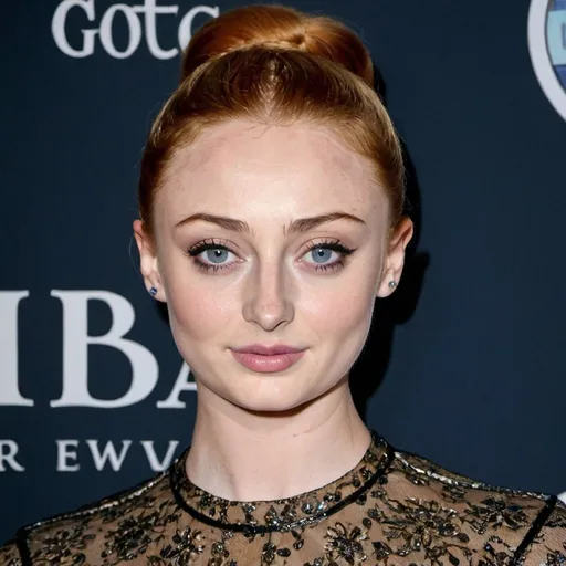 Prompt: Sophie Turner 1960s hair



