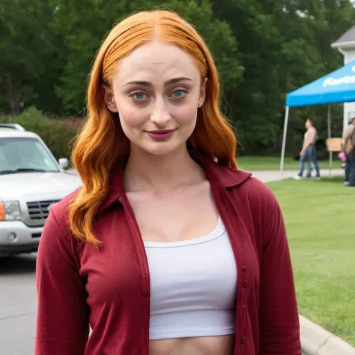 Prompt: Sophie Turner dressed as Meg Griffin