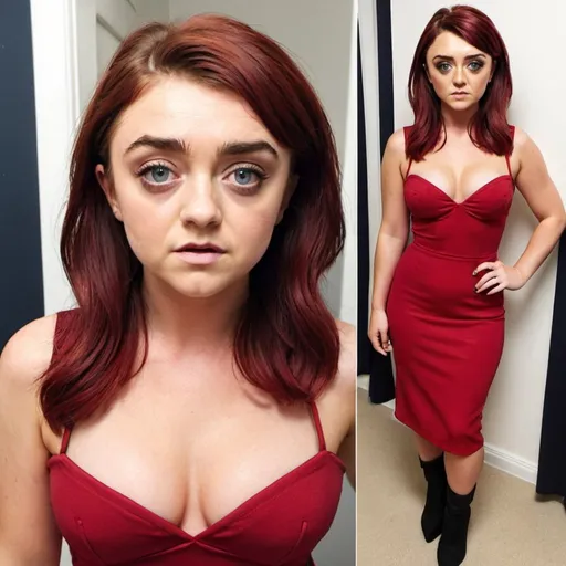 Prompt: Maisie Williams dressed as Amy Childs