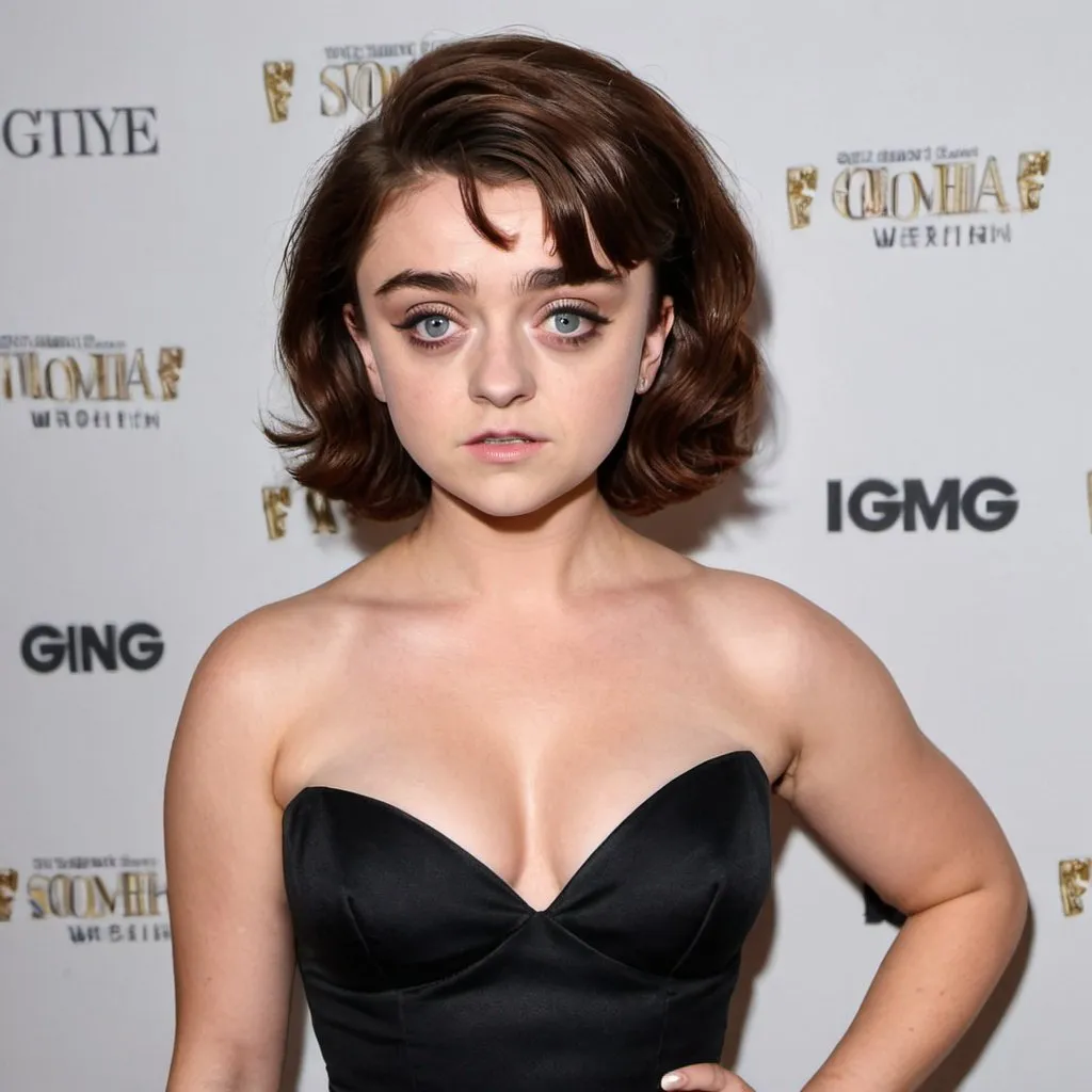 Prompt: Maisie Williams dressed as sophia loren