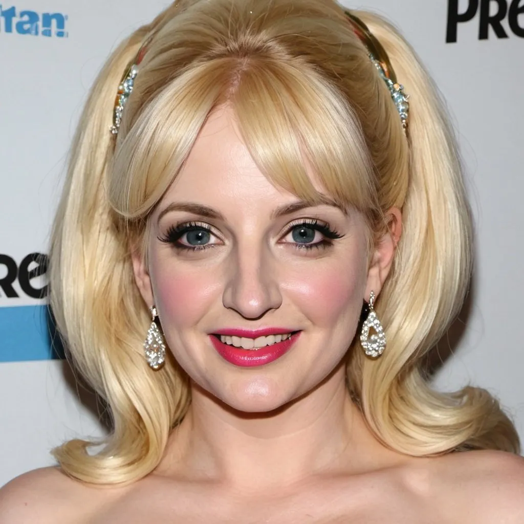 Prompt: melissa rauch dressed as anna nicole smith