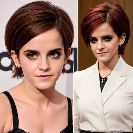 Prompt: Emma Watson dressed as sharon osbourne