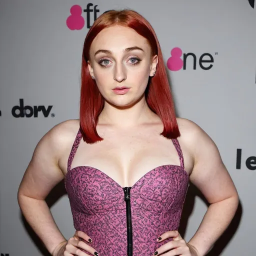 Prompt: sophie turner dressed as lena dunham