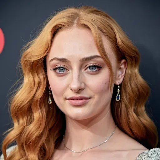 Prompt: Sophie Turner with a perm hairstyle