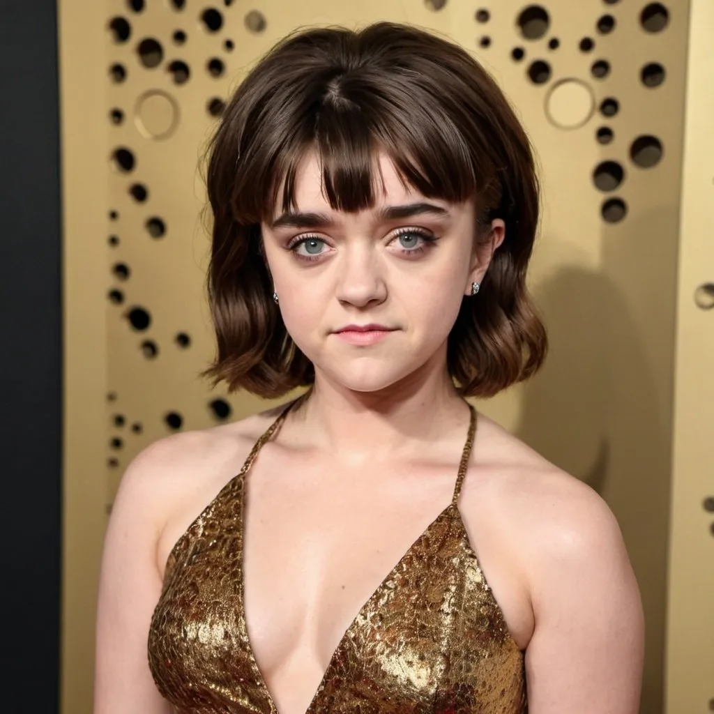 Prompt: Maisie Williams dressed as Jane Fonda