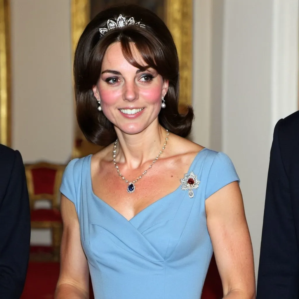 Prompt: kate middleton dressed as Mireille Mathieu