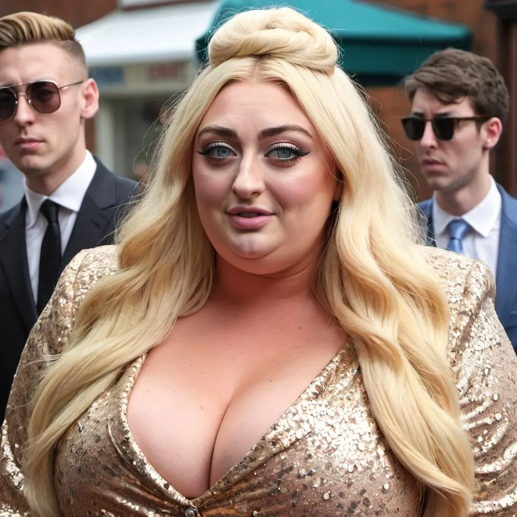 Prompt: Sophie Turner dressed as Gemma Collins