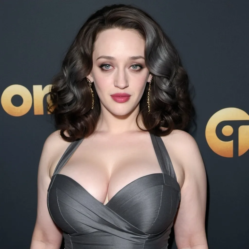 Prompt: kat dennings dressed as sultry mature woman with wrinkles wearing a tight dress, curvy body, grey big bouffant beehive hair