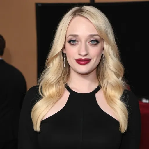 Prompt: beth behrs dressed as kat dennings