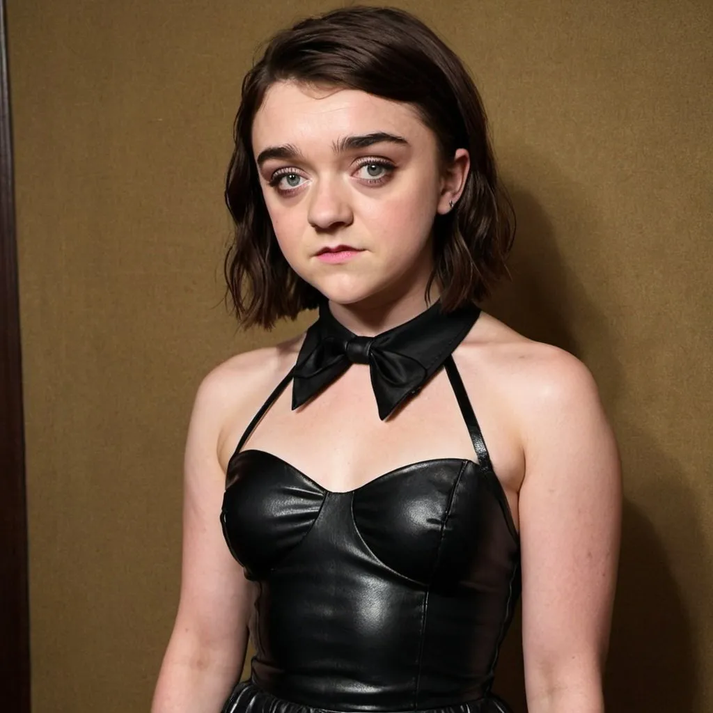 Prompt: maisie williams dressed as a hooker