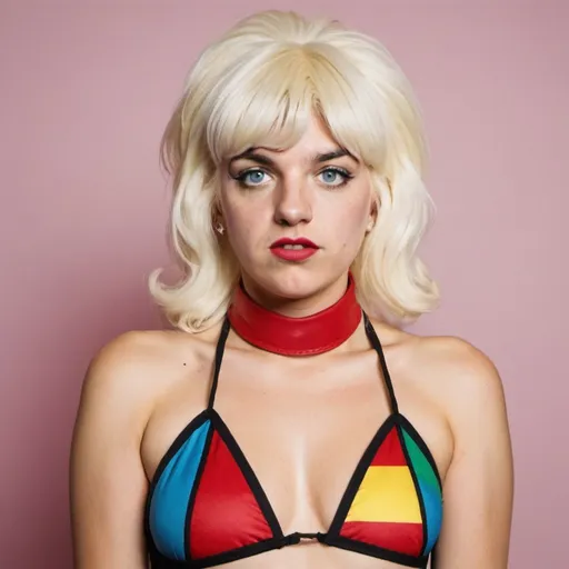 Prompt: courtney barnett dressed as anna nicole smith