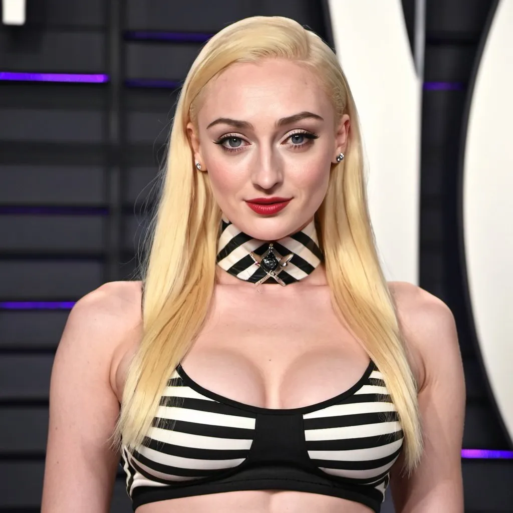 Prompt: Sophie Turner dressed as Gwen Stefani