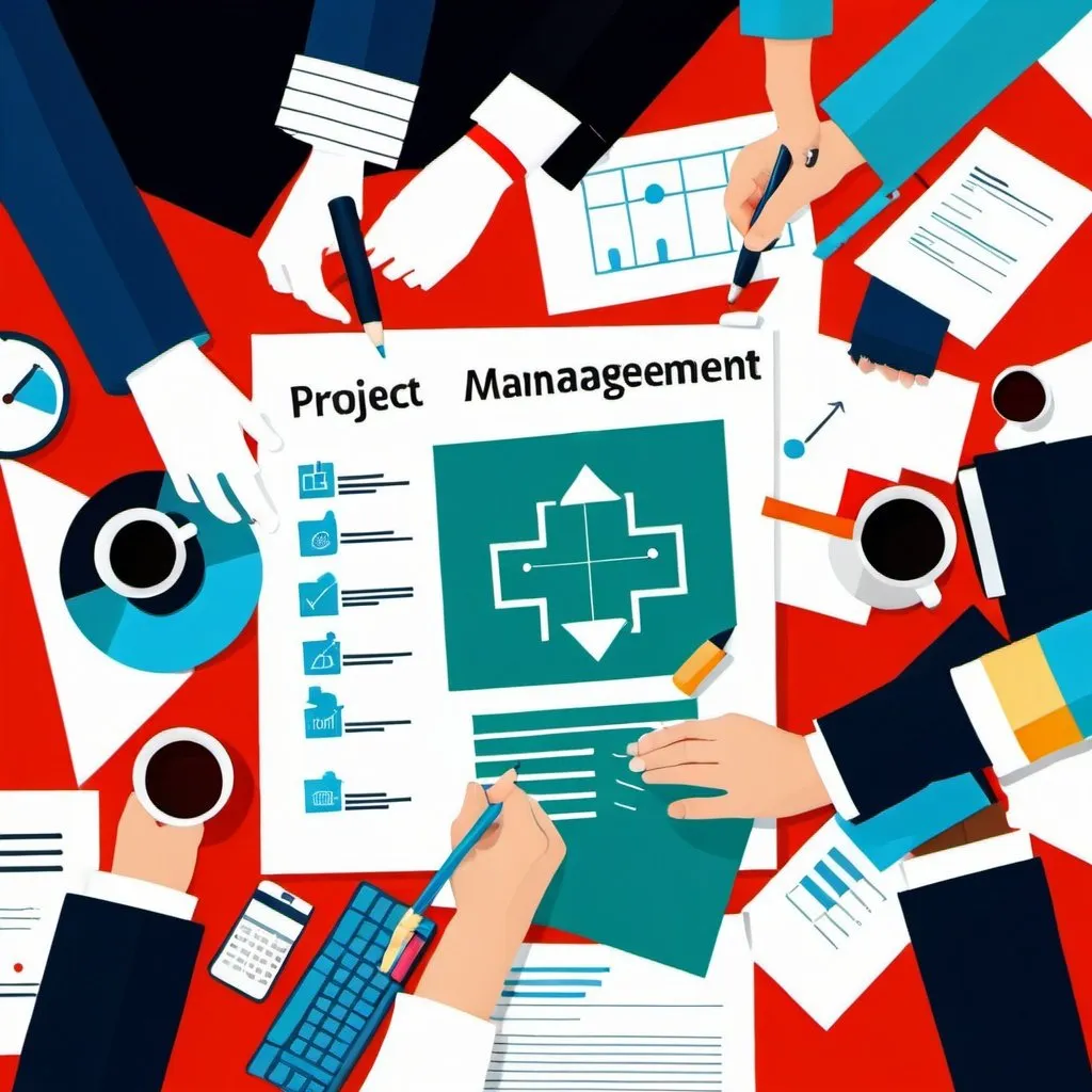 Prompt: Create an image related to project management with people 