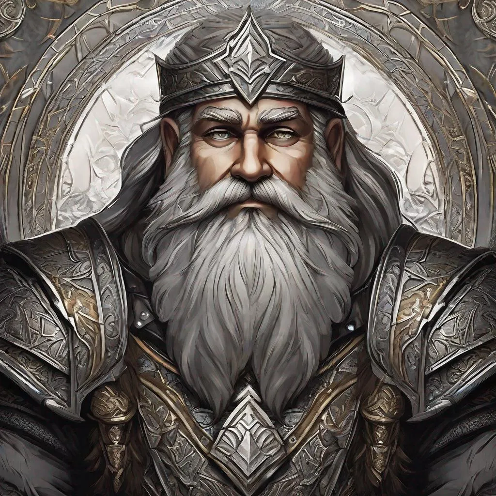 Generate a characterful portrait of a grizzled dwarf...