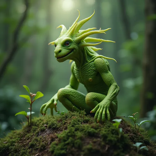 Prompt: a nitrogen based lifeform
