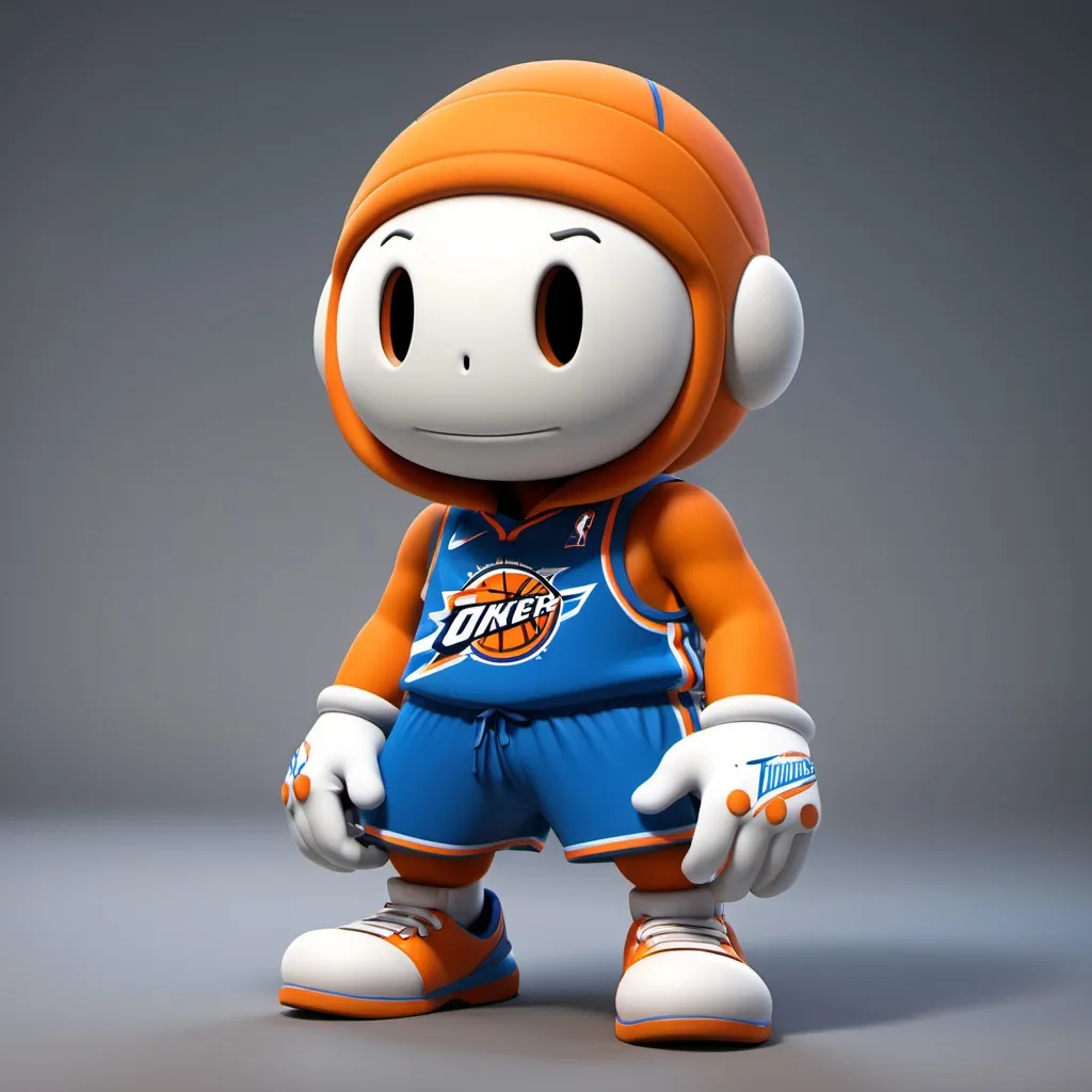 Prompt: shy guy from nintendo who plays for the oklahoma city thunder