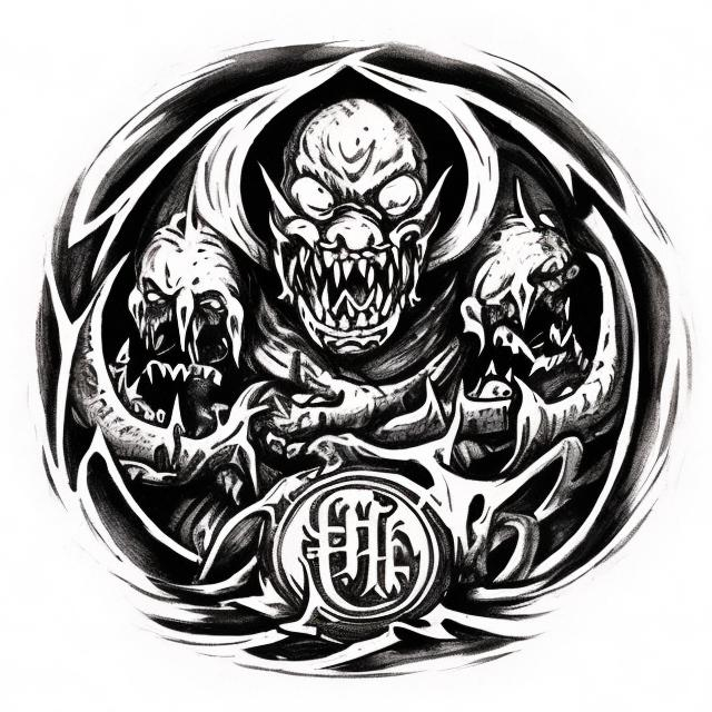 Prompt: hellmouth.
Medieval hellmouth, monster mouth, monster round shape, old school tattoo style