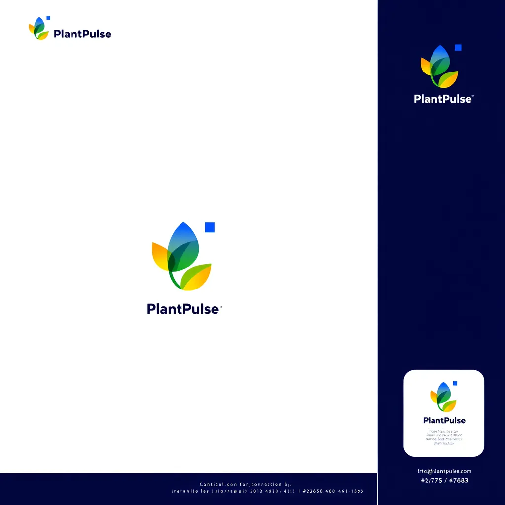 Prompt: Detailed Design Instructions:

	1.	Canvas Setup:
	•	Create a square canvas (e.g., 500x500 pixels for simplicity or 1024x1024 for an app icon).
	•	Use a white background for clarity.
	2.	Leaf Element:
	•	Draw a simple, symmetrical leaf shape:
	•	Start with an oval, slightly pointed at the top and bottom to mimic a leaf’s natural form.
	•	Keep it minimal—no veins or intricate details.
	•	Size: Approximately 1/3 of the canvas height, centered near the top.
	•	Add a short, thin stem extending downward from the bottom of the leaf (about 1/10 of the leaf’s height).
	•	Color: Fill the leaf with green (#4CAF50 or RGB: 76, 175, 80).
	3.	Pulse Line Element:
	•	Draw a horizontal line across the middle of the canvas, intersecting the leaf’s stem.
	•	Add a “pulse” effect:
	•	Create three small peaks along the line (like an ECG heartbeat).
	•	First peak slightly left of center, second at the stem intersection, third slightly right.
	•	Each peak should be subtle—about 1/5 of the leaf’s height in amplitude.
	•	Color: Use bright blue (#2196F3 or RGB: 33, 150, 243) for the line.
	•	Thickness: Make the line slightly thinner than the leaf’s stem for balance.
	4.	Text Element:
	•	Below the pulse line, add the word “PlantPulse” (no space between “Plant” and “Pulse”).
	•	Font: Choose a modern sans-serif like Montserrat (bold weight) or Roboto (medium weight).
	•	Size: Adjust so the text width matches the pulse line’s length (about 2/3 of the canvas width).
	•	Color: Dark gray (#333333 or RGB: 51, 51, 51).
	•	Alignment: Center it horizontally, with enough spacing (e.g., 1/10 of canvas height) below the pulse line to avoid crowding.
	5.	Final Touches:
	•	Ensure the stem of the leaf connects smoothly to the center peak of the pulse line, blending the elements.
	•	Check proportions: The leaf should feel prominent, the pulse line dynamic, and the text grounded.
	•	Test the design at a smaller size (e.g., 100x100 pixels) to confirm it remains clear and recognizable.