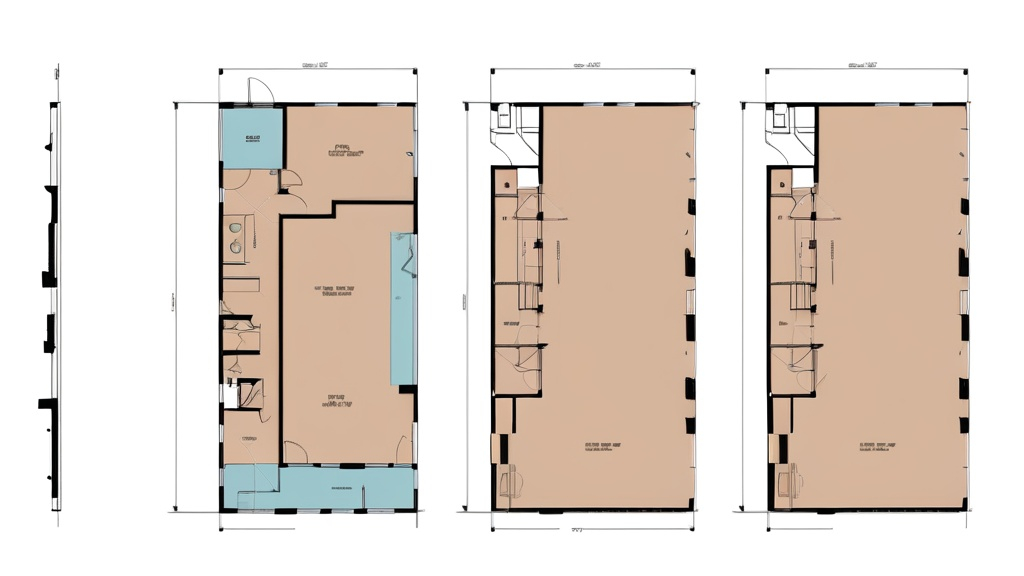 Prompt: A detailed CAD drawing of a residential floor plan.