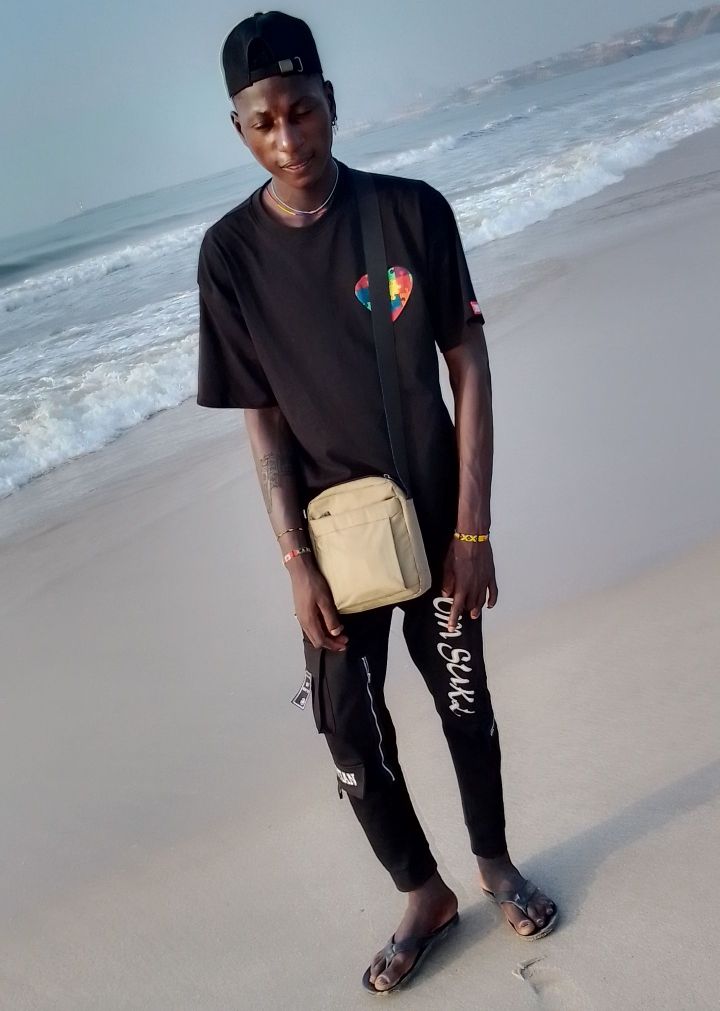 Prompt: ALi Boubacar enjoy on the beach beach beach beach beach
