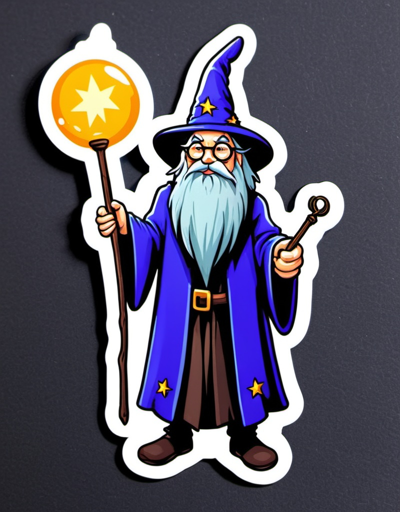 Prompt: wizard Sticker