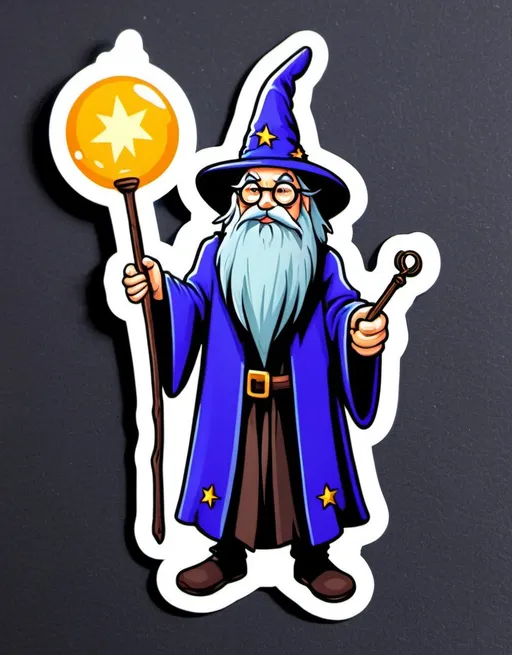 Prompt: wizard Sticker