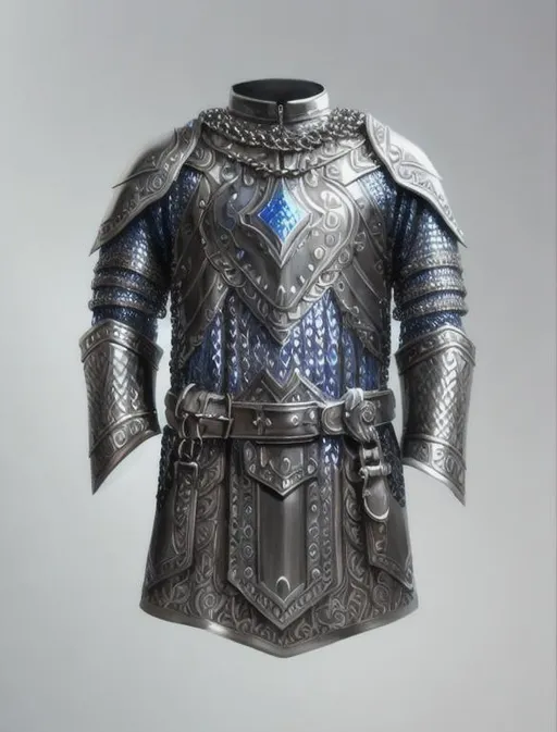 digital art of mithril full-body chainmail, oil pain... | OpenArt