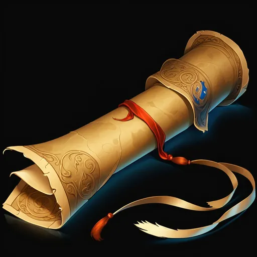 Prompt: a MAGIC SCROLL, OF MAP

