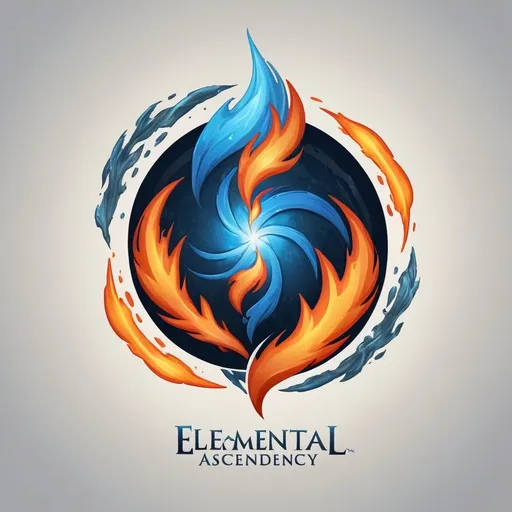 Prompt: Create logo “Elemental Ascendency”  inspired by earth, wind, water, and fire