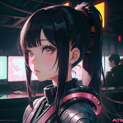 Prompt: Portrait of Japanese bionic cute young girl, anime, cyberpunk, futuristic, perfect composition, hyperrealistic, super detailed, 8k, high quality, trending art, trending on artstation, sharp focus, intricate details