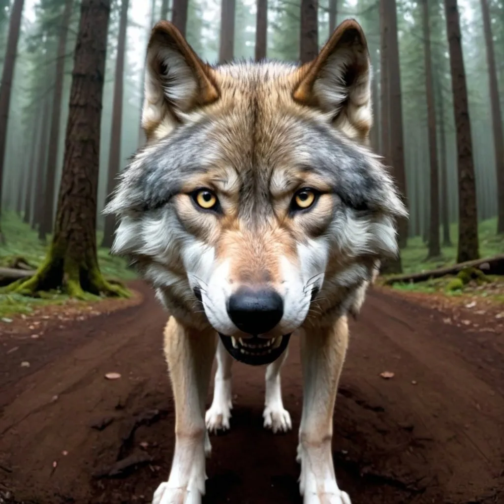 Prompt: A 360 wolf video that you can use in WhatsApp when you share it 