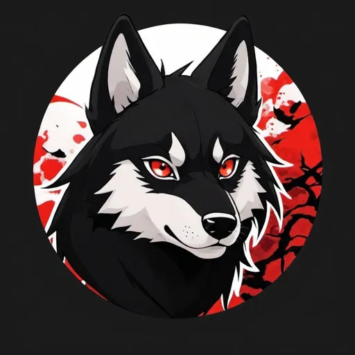 Prompt: Create a app that when you take a photo it creates a anime version of it and the logo is like this 🐺🐺☯️☯️🌌🌌🌌🌌🌌🌌🌌🖤🌹☄️