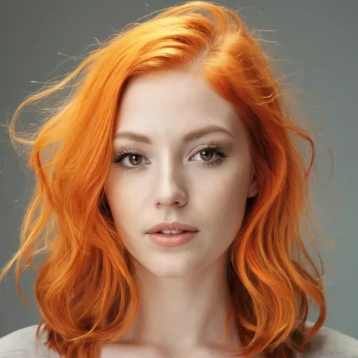 Prompt: A beautiful woman with orange hair