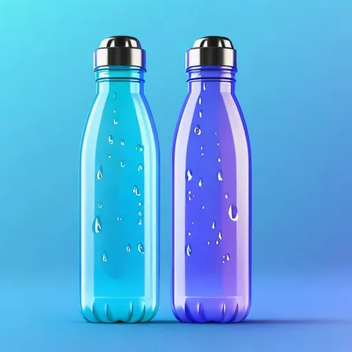 Prompt: Water bottle mockup, realistic 3D rendering, transparent material, condensation droplets, vibrant and refreshing, high quality, professional presentation, mockup, branding, product showcase, clear and crisp, modern design, minimalistic, clean lines, studio lighting, product photography