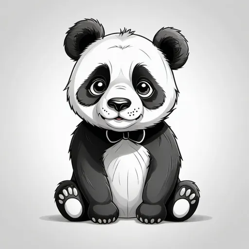 Prompt: Dibujo en lineas de panda cachorro como modelo

