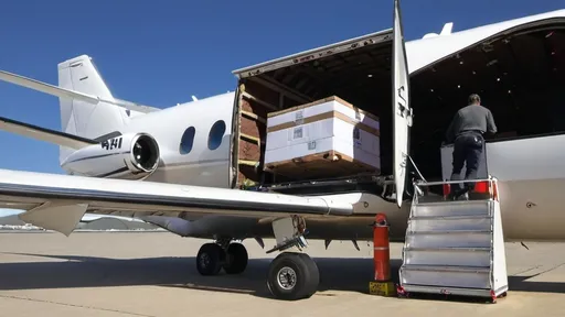 Prompt: cargo being loaded on a private plane
