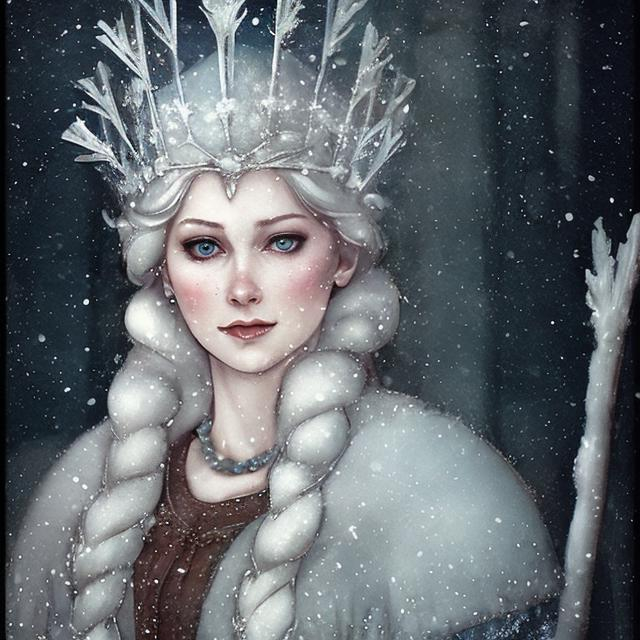 Prompt: snow Queen by Lorenzetti 