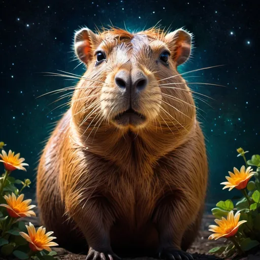 Prompt: a capybara say thank you, centered, symmetry, painted, intricate, volumetric lighting, beautiful, rich deep colors masterpiece, sharp focus, ultra detailed, in the style of dan mumford and marc simonetti, astrophotography
