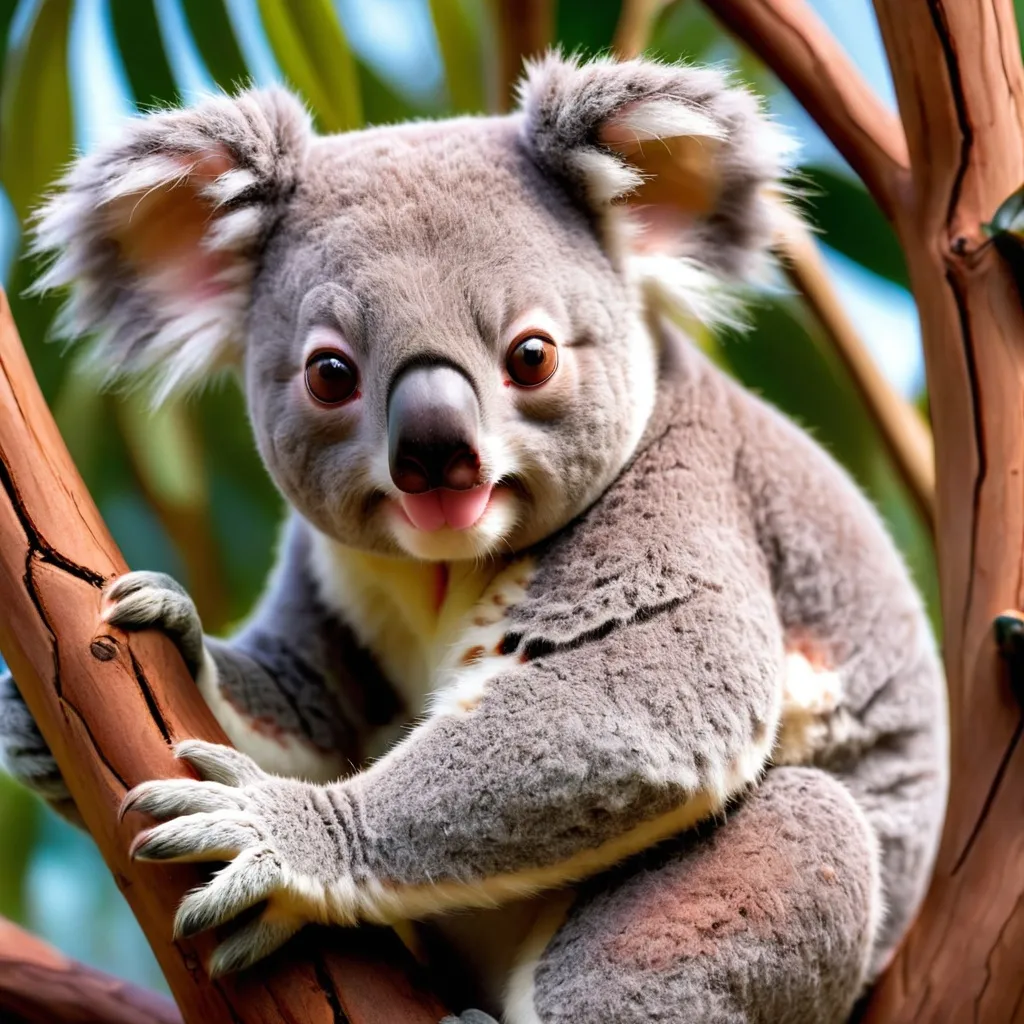 Prompt: a koala on the tree