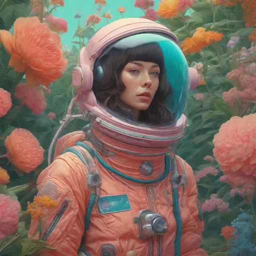 Prompt: An astronaut in a garden on a spring day, by martine johanna and simon stalenhag and chie yoshii and casey weldon and wlop : : ornate, dynamic, particulate, rich colors, intricate, elegant, highly detailed, harper's bazaar art, fashion magazine, smooth, sharp focus, 8 k, octane render