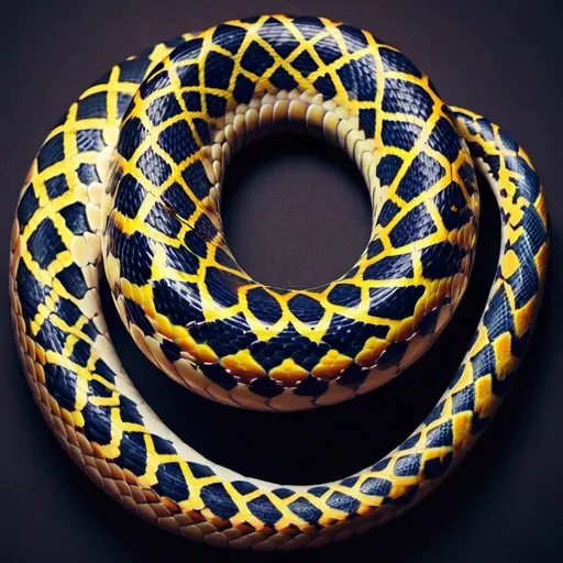 Prompt: beautiful snake with a pattern on the back