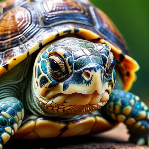 Prompt: cute turtle 🍄🪴🌿🥶😻 👽, Miki Asai Macro photography, close-up, hyper-detailed, art season trend, sharp focus, studio shot, intricate details, highly detailed, by greg rutkowski,brazil